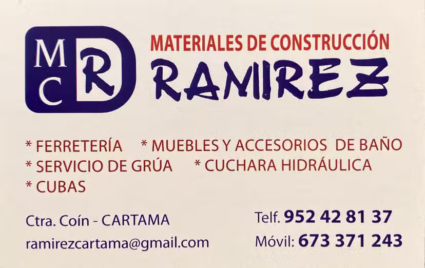 MATERIALES DE CONSTRUCCI&Oacute;N RAM&Iacute;REZ C&Aacute;RTAMA